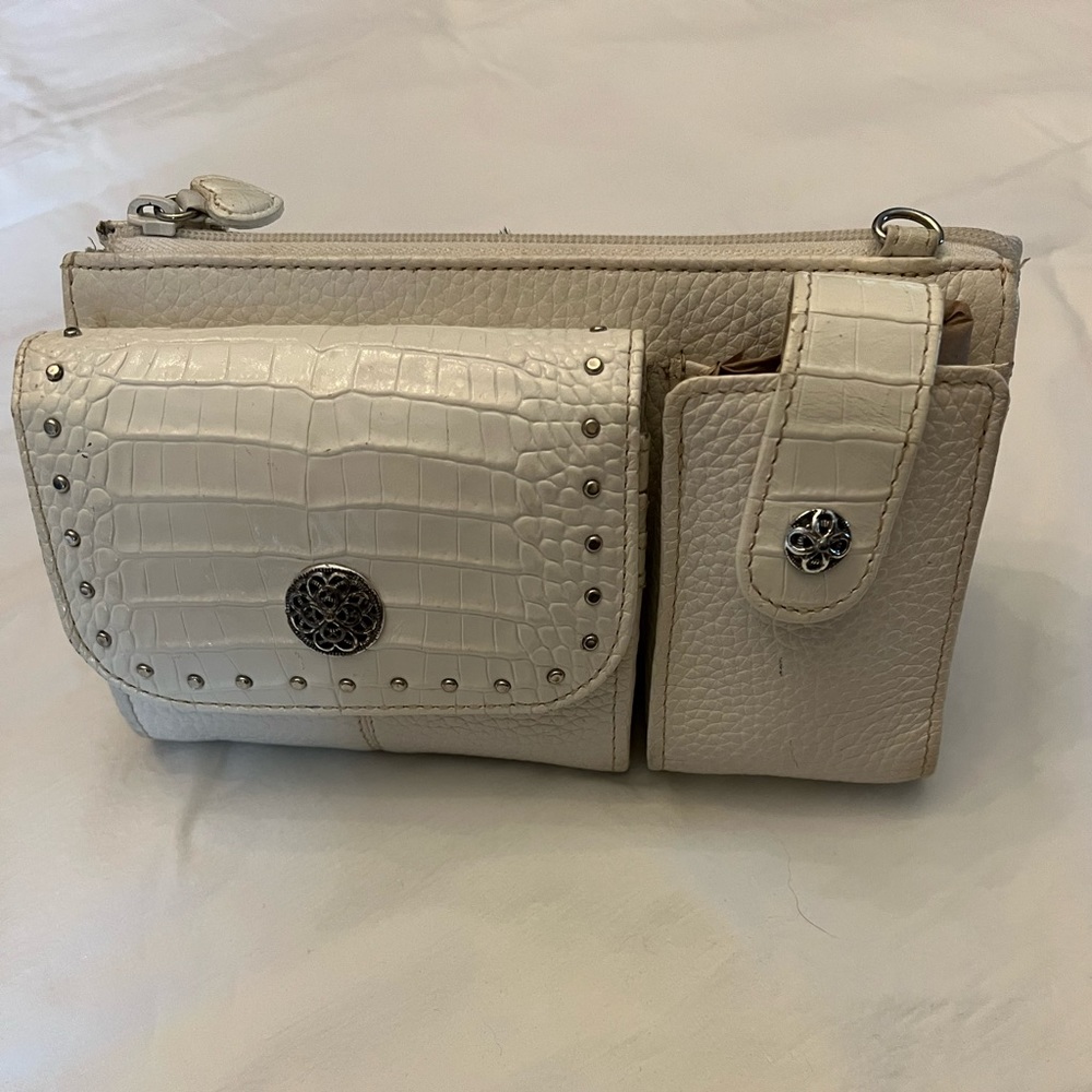 VTG BRIGHTON White Leather Crossbody